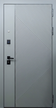 Металлическая квартирная дверь с окрашенными плитами МДФ Металлическая квартирная дверь с окрашенными плитами МДФ